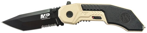 Sw Knives M&p, M&p Swmp3bsdcp  Tanto Serrated Tan/black