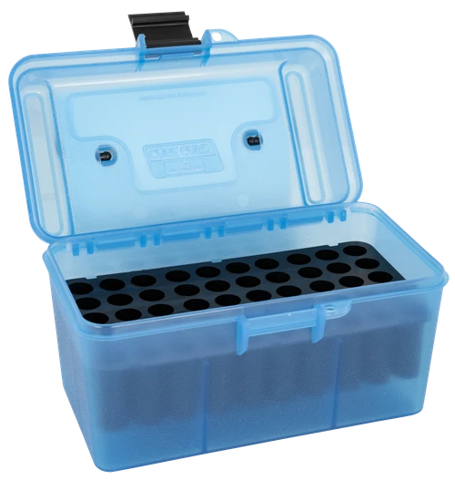Mtm Deluxe Ammo Box, Mtm H50rm24     50rd Rifle Box Md            Clrbl