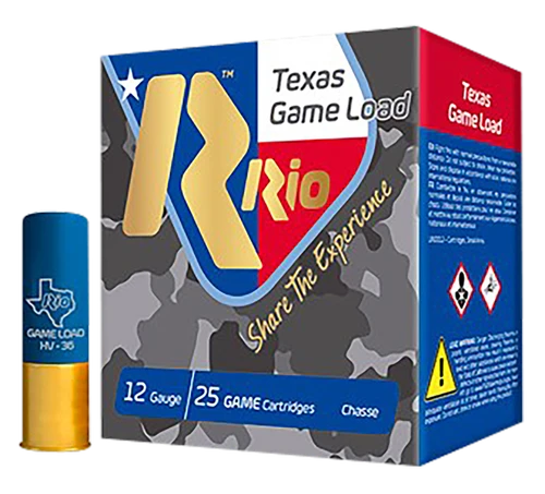 Rio Ammunition Texas Game Load, Rio Tghv368tx  Txgame Hv   12 2.75 8sht 11/4 25/10
