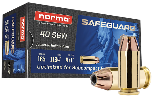 Norma Ammunition (ruag) , Norma 801407887 40sw     165gr Jhp Safeguard 50/20