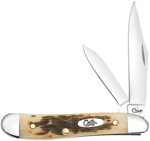 Case Peanut, Case 00045 Amber Bone Peach Seed Jig Peanut
