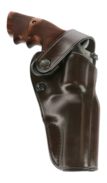 Galco D.A.O. Strongside/Crossdraw Belt Holster for 6" K & L-Frame Revolvers - Havana Brown