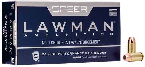 Speer Ammo Lawman, Speer 53652 Lawman    40s      180 Tmj       50/20
