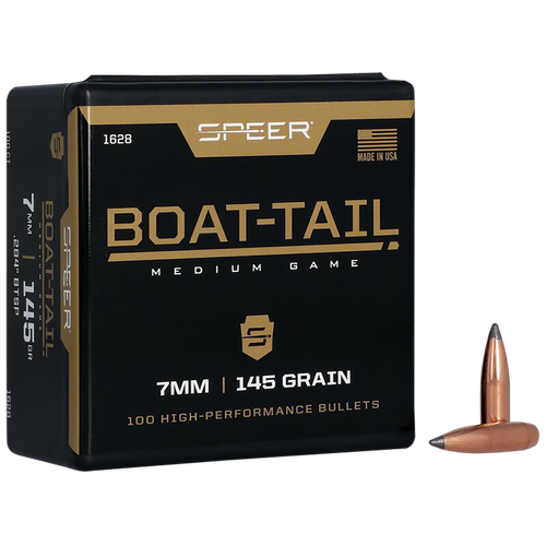 Speer Ammo Boat-tail, Speer 1628      Bull .284 145 Sptzr Bt       100/5