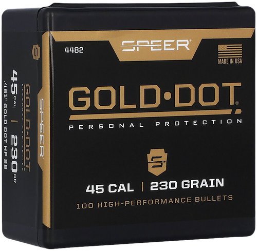 Speer Ammo Gold Dot, Speer 4482      Bull .451 230 Gdhp Sb        100/5