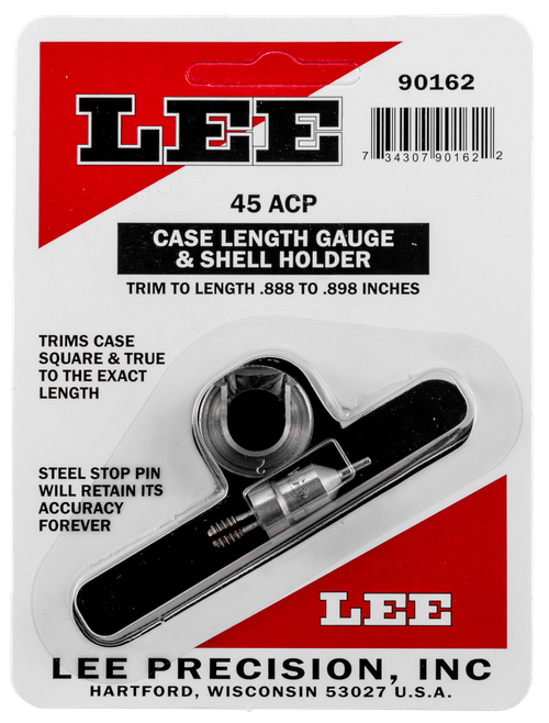 Lee Case Length Gauge, Lee 90162 Gauge/holder 45 Acp