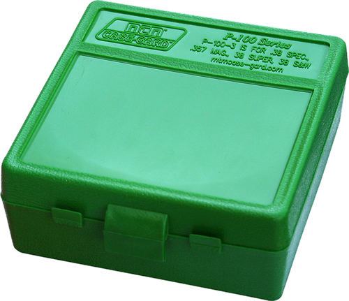 Mtm Ammo Box, Mtm P100310     100rd Pstl Box 38-357          Grn