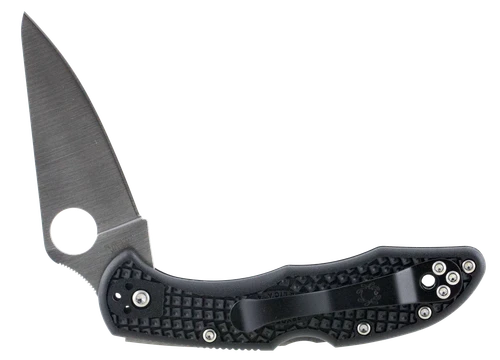 Spyderco Delica, Spy C11fpbk        Delica Flt Grnd Blk Vg10 Pln