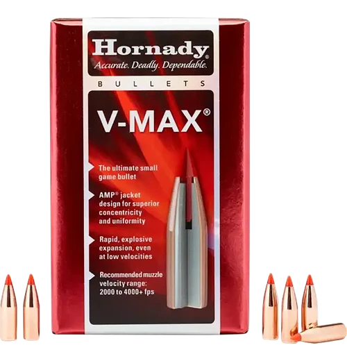 Hornady V-max, Horn 22271  Bull .224  55 Vmax              100/40