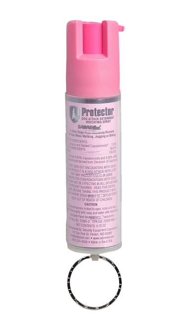 Sabre Dog Spray, Sec Srpnbcpkr02 Dog Attack Deter  Pink