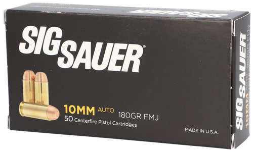 Sig Sauer Elite Ball, Sig E10mb1-50      Elite Ball 10mm  180 Fmj  50/20