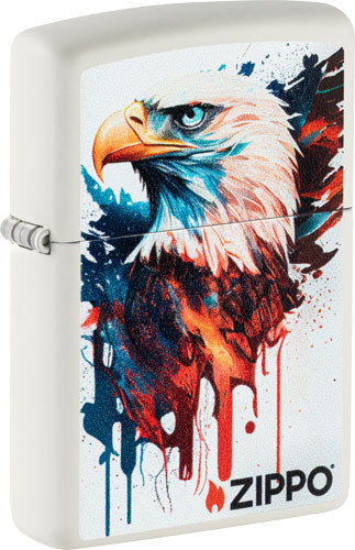 Zippo Windproof Lighter - White Matte Eagle