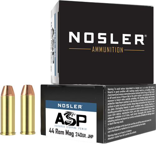 Nosler 44 Mag 240gr Asp Jhp - 20rd 20bx/cs
