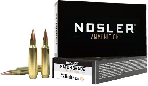Nosler Match Grade 22cm - 85gr Rdf Hpbt 20rd 10bx/cs