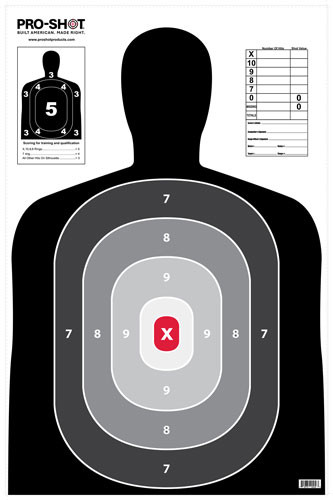 Splatter Shot Target B27 - Silhouette Pro 23"x35" 5pk