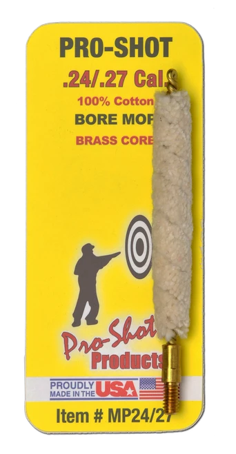 Pro-shot Bore Mop, Proshot Mp24/27      .24-27cal Cotton Mop