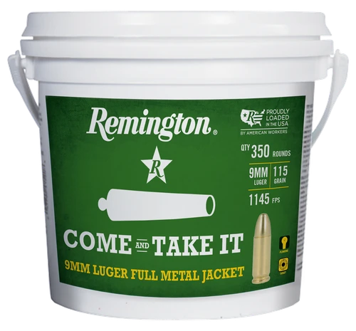 Remington Ammunition , Rem R23743      9mm 115g  Fmj 350rd Bucket   350/4