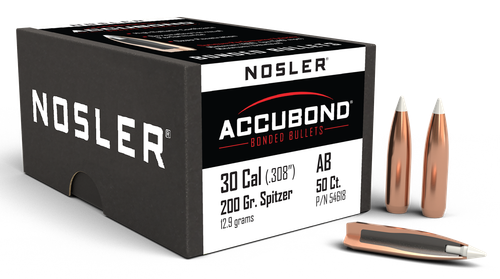 Nosler Accubond, Nos 54618 Accubond   308 200 Sptzr  50