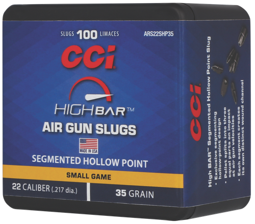Cci , Cci Ars22shp35 22cal 35gr Seg Hp Slug        100/5