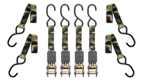 Walkers Game Ear , Muddy Mud-sdrs8-4pk   1"x8' Std Duty Ratchet Strap