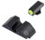 Night Fision Tritium Night Sights For Glock, Nf Glk-001-007-ygzg     Ns Glk 17/19 U-rear