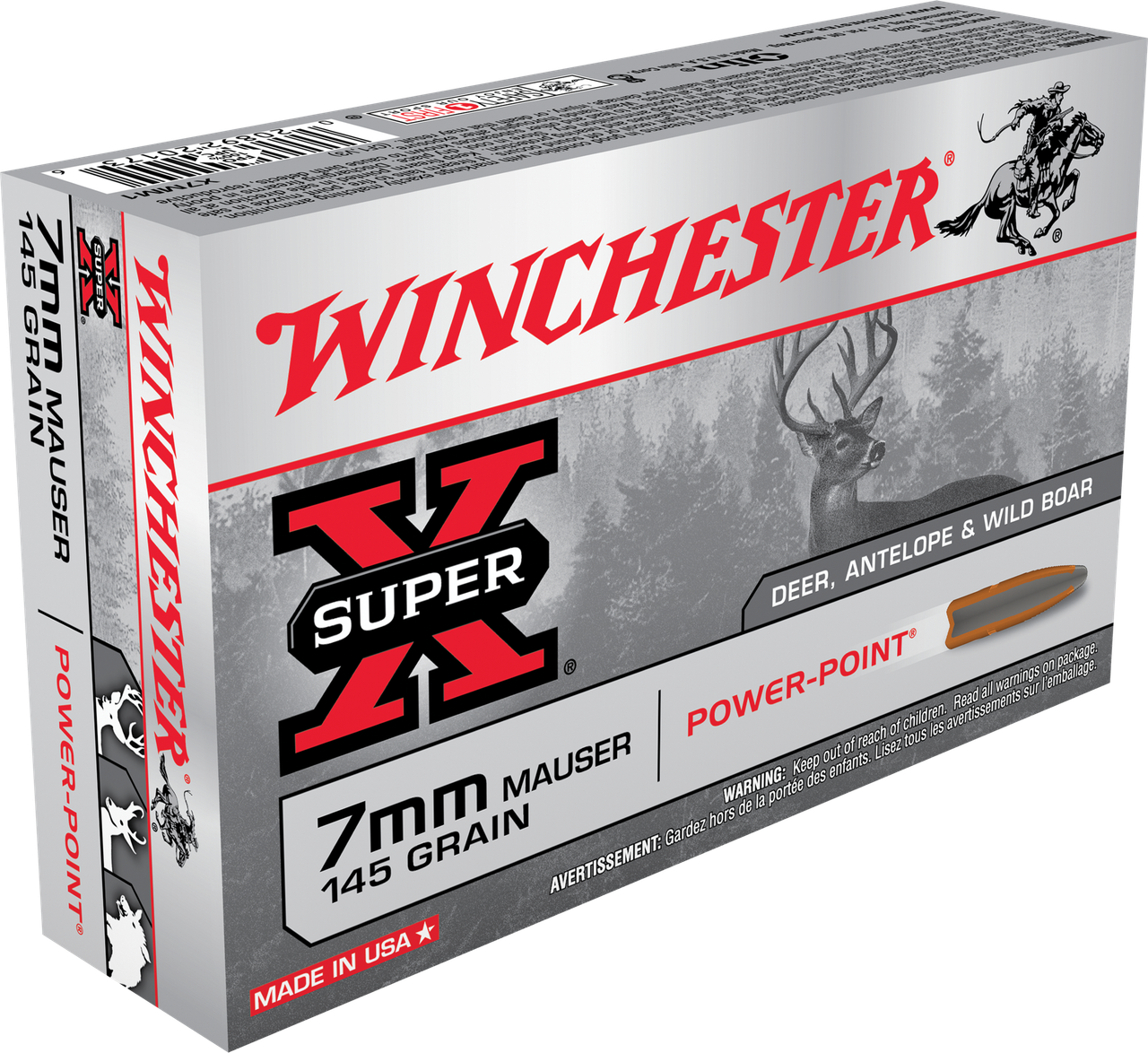 Winchester Ammo X7MM1 Super X 7mmMauser 145gr Power Point 20 Per Box/10 Case — Lowest ever
