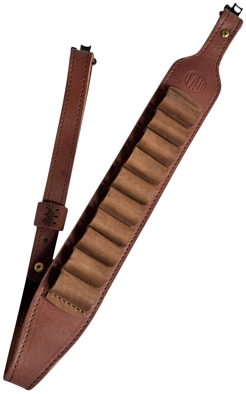 1791 Gunleather HNTASLRBRWA Hunt Ammo Sling Oiled Brown Leather 32" to 37" OAL Rifle — Lowest ever