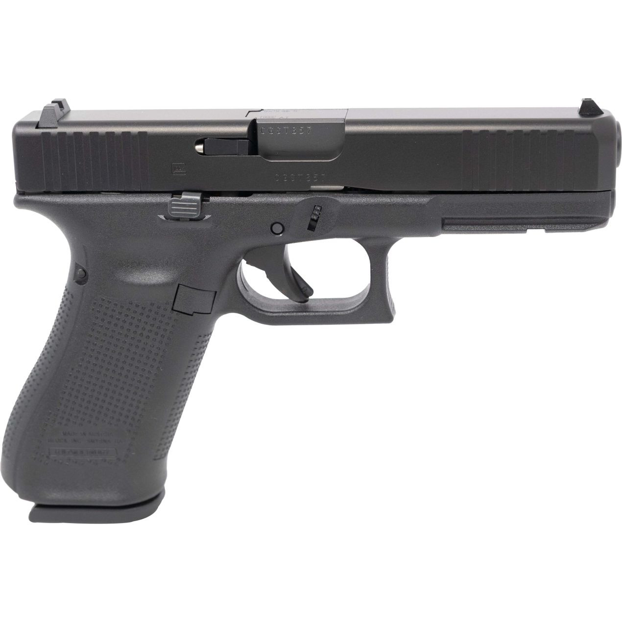 Glock PV1750201 G17 V Standard Frame 9mm Luger 10+1 4.49" Black GMB Barrel, Black nDLC Steel Serrated Slide, Black Polymer Frame w/Accessory — Lowest 