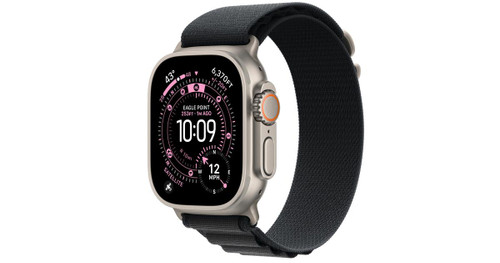Apple Watch Ultra 49mm Titanium Case - GPS + LTE - Black Band