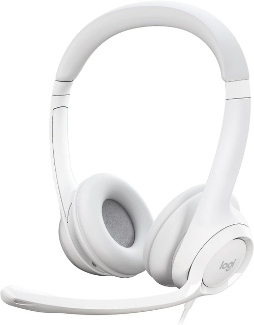 Logitech H390 | Wired Headset | Noise Cancelling Microphone | USB-A | Off White