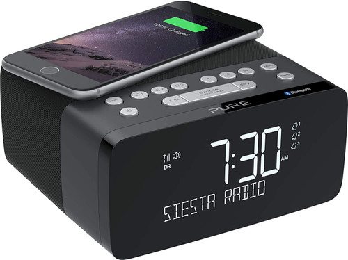 Pure Siesta Charge DAB+/DAB/FM BT Digital Radio & Wireless Charging  Graphite A