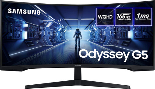 Samsung Odyssey G5 LC34G55TWWPXXU 34" 1000R Curved Gaming Monitor 165Hz, 1440p A