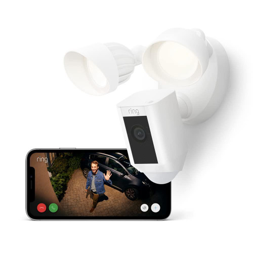 Ring Floodlight Cam Plus - White - Wired - Security Camera - HD Video