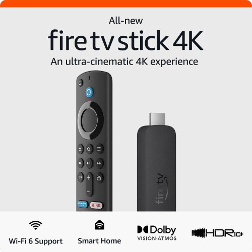 Amazon Fire Stick 4K Ultra HD (2023) - Alexa Voice Remote - TV Firestick