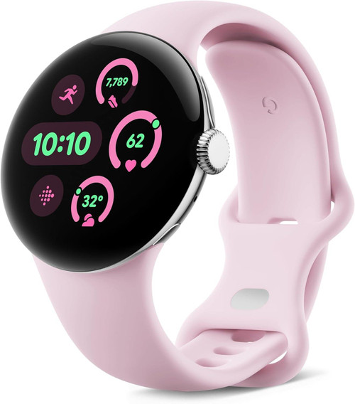 Google Pixel Watch Smartwatch - Activity & HRM Tracking - Polished Steel - LTE