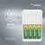 AA Battery Charger Plug - 2100 mAh - AAA Charging - 4 x AA Batteries included