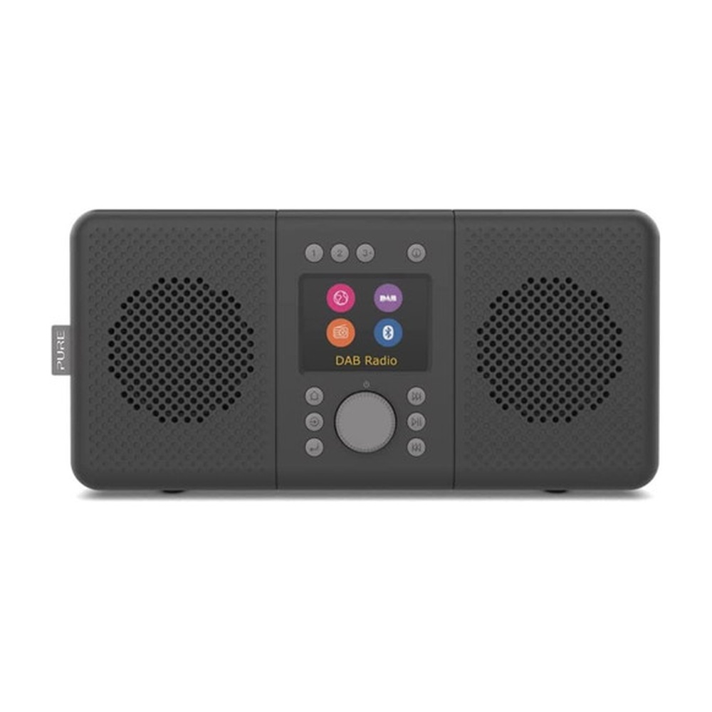Pure Elan Connect Plus all-in-one DAB stereo radio in charcoal