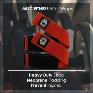 MISC BRANDS FITNESS WRIST SUPPORT WRAPS (RED V1)