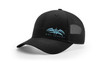 Richardson 222 Snap Back Cap - Black w/Columbia Blue Offset Wet Sounds Logo