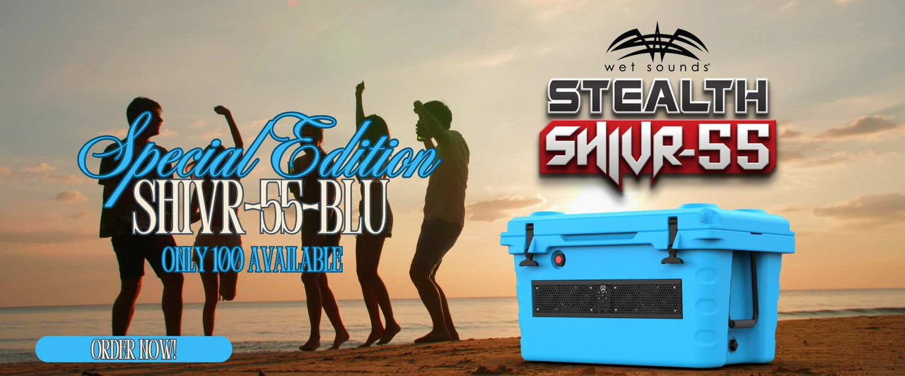 Wet Sounds Special Edition SHIVR-55 Blue Bluetooth® Soundbar Cooler