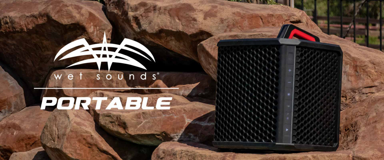 Wet Sounds Portable Weather Resistant & Durable Audio Speaker with SKAA wireless technology
