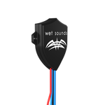 Wet Sounds WW-BT UR with wiring connections for power, ground, and amplifier remote turn-on