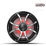 Wet Sounds™ REVO Series 10-inch High-Output Component Style Coaxial Speakers w/ XS-Black-Stainless Steel RGB Grilles