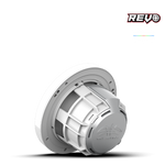 REVO Series 6.5-inch High-Output Component Style Coaxial Speakers w/ XS-White-Stainless Steel RGB Grilles