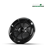 Close-up of RECON 6 speaker featuring XS-Black grille and aluminum dome tweeter