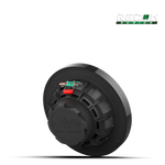 Angled view of RECON 6 marine speaker showcasing XS-Black grille design