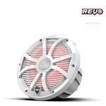 REVO Series 8-inch High-Output Component Style Coaxial Speakers w/ SW-White RGB Grilles