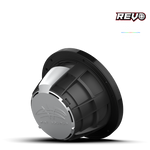 REVO Series 8-inch High-Output Component Style Coaxial Speakers w/ XS-Black-Stainless Steel RGB Grilles