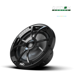 RECON 8 black 8 inch coaxial speaker front view with illuminated RGB grille