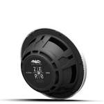 Marine audio upgrade featuring ZERO 10 4Ω subwoofer installed in boat enclosure in white